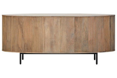 Two Door Three Drawer Grey Mango Wood Sideboard | Torello