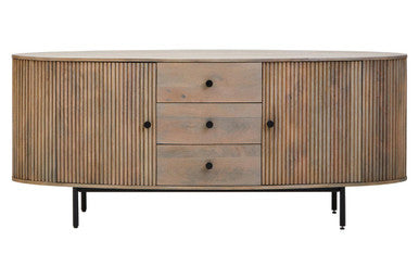 Two Door Three Drawer Grey Mango Wood Sideboard | Torello