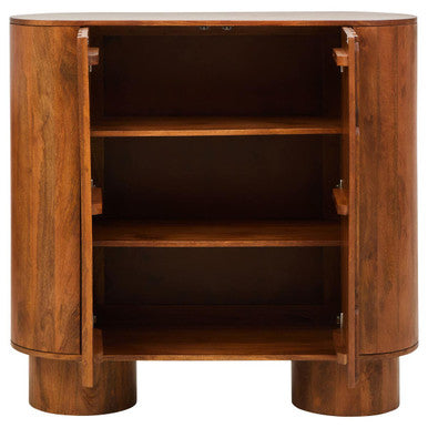 Two Door Brown Mango Wood Cabinet | Torcino