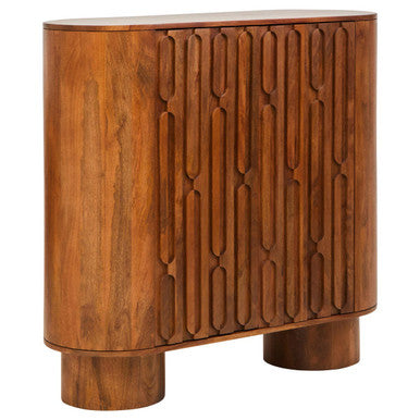 Two Door Brown Mango Wood Cabinet | Torcino