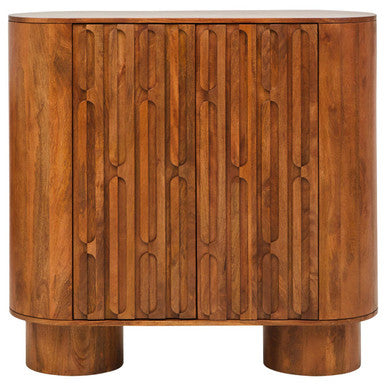 Two Door Brown Mango Wood Cabinet | Torcino