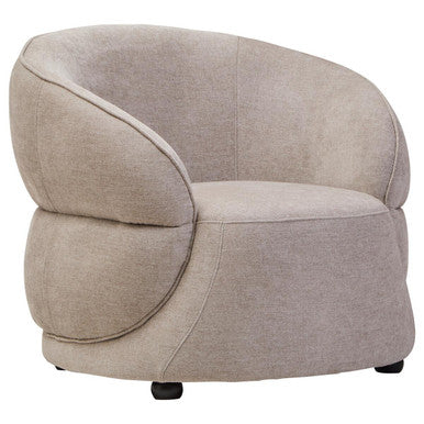 Daphne Taupe Chenille Effect Chair with Curved Back