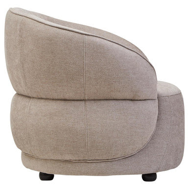 Daphne Taupe Chenille Effect Chair with Curved Back