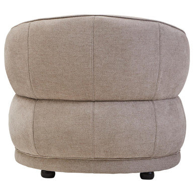 Daphne Taupe Chenille Effect Chair with Curved Back