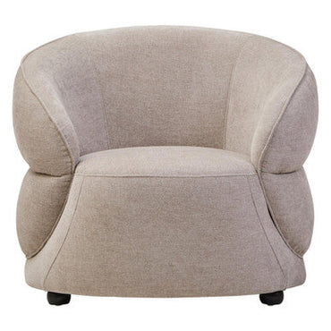 Daphne Taupe Chenille Effect Chair with Curved Back