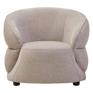 Daphne Taupe Chenille Effect Chair with Curved Back