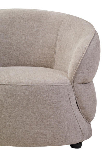 Daphne Taupe Chenille Effect Chair with Curved Back