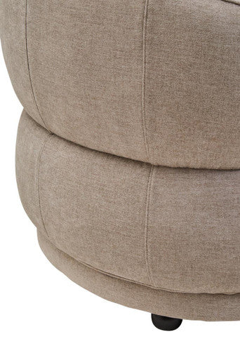 Daphne Taupe Chenille Effect Chair with Curved Back