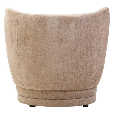 Delray Deep Stone Chenille Chair with Curved Back