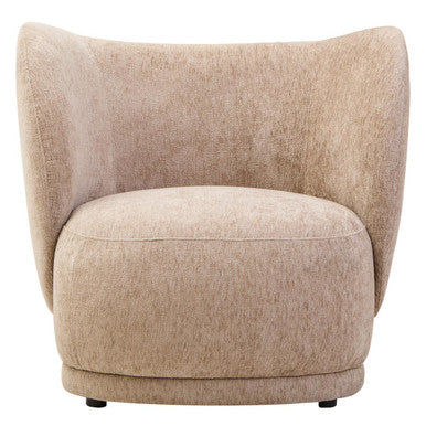 Delray Deep Stone Chenille Chair with Curved Back