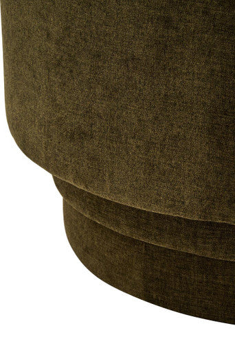 Drake Forest Green Fabric Chenille Effect Chair With Curved Back