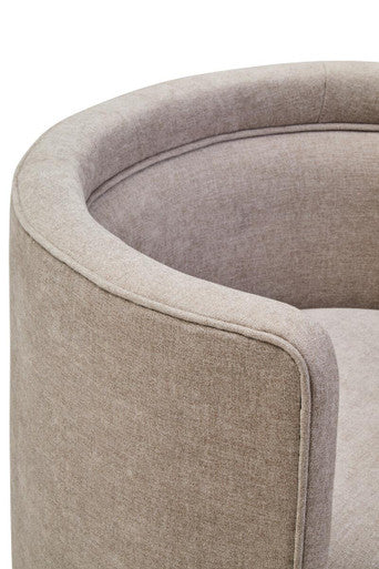 Drake Taupe Chenille Effect Chair With Curved Back
