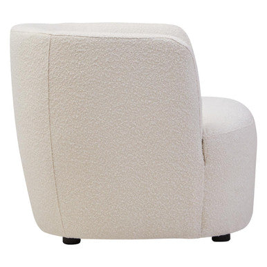 Bruge Cream Fabric Chair with Curved Back