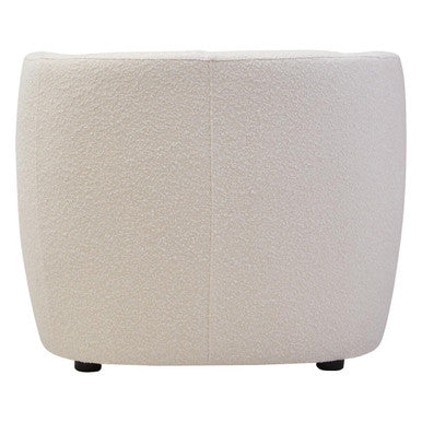 Bruge Cream Fabric Chair with Curved Back