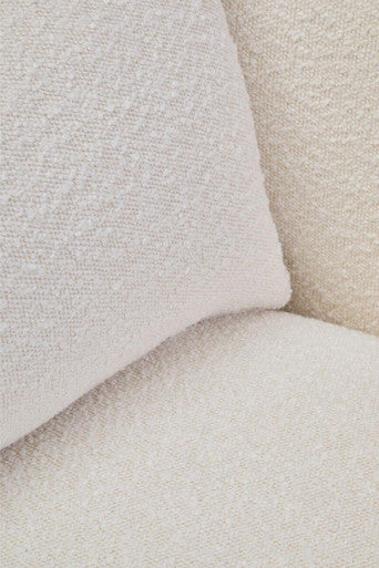 Bruge Cream Fabric Chair with Curved Back