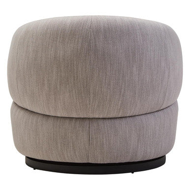 Textured Grey Curved Swivel Chair | Bordo