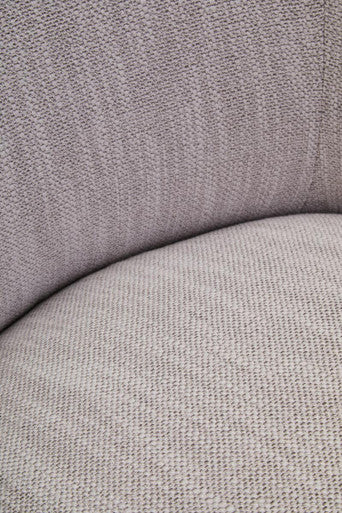 Textured Grey Curved Swivel Chair | Bordo
