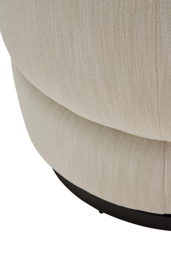 Textured Cream Curved Swivel Chair | Bordo