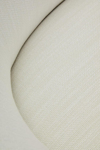 Textured Cream Curved Swivel Chair | Bordo