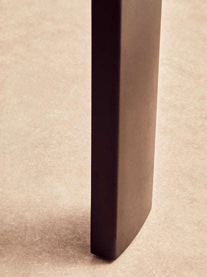 Black Round Marble Top Large Coffee Table with Black Acacia Legs | Palermo