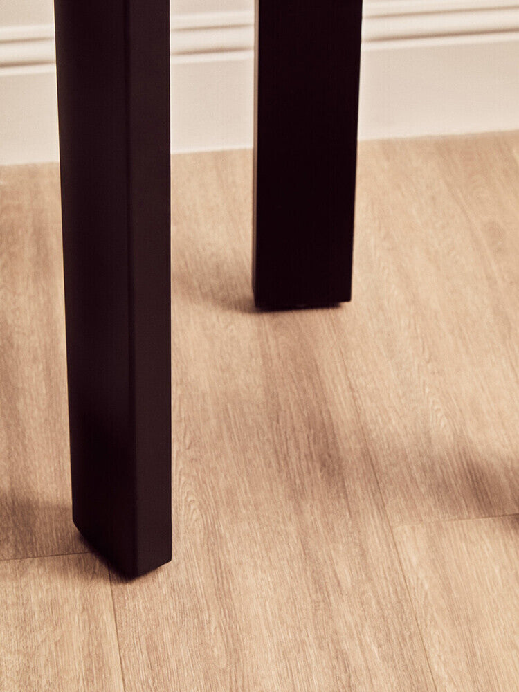 White Marble Top Round Side Table with Black Acacia Wood Legs | Palermo