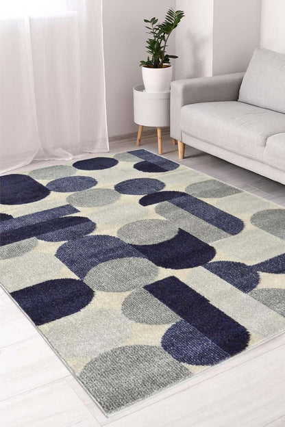 Villa Blue Abstract Rug