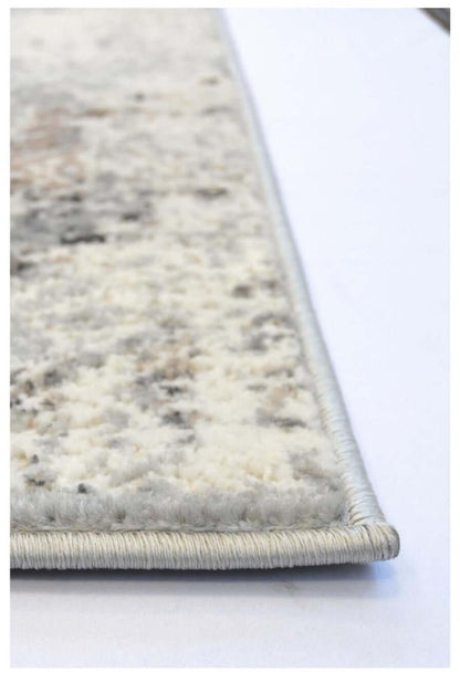 Abstract Vintage Cream & Grey Rug | D176A