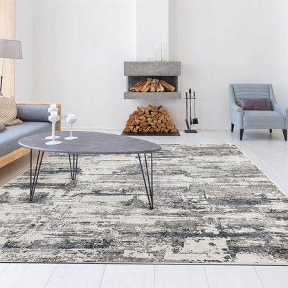 Tokyo Abstract Blue & White Rug