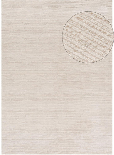 Carmel Cream-Beige Striped Rug | 6010