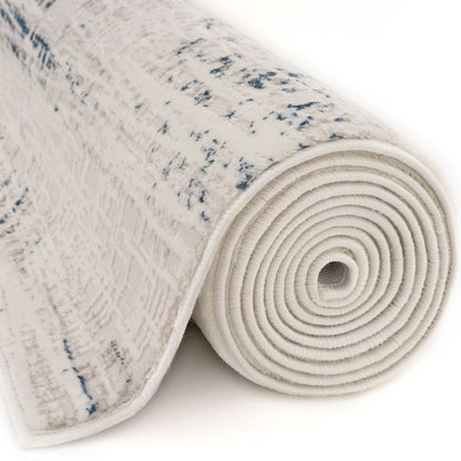 Carmel Cream-Blue Abstract Rug | 6030