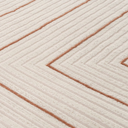 Carmel Cream-Terra Geometric Rug | 6040
