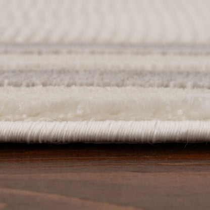 Carmel Cream-Grey Bordered Rug | 6060