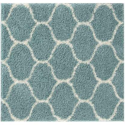 Moroccan Duck Egg Blue Shaggy Rug | 650