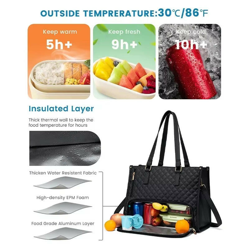 Convertible Lunch Tote Bag – Insulated, Waterproof & Spacious Work, Travel & Play