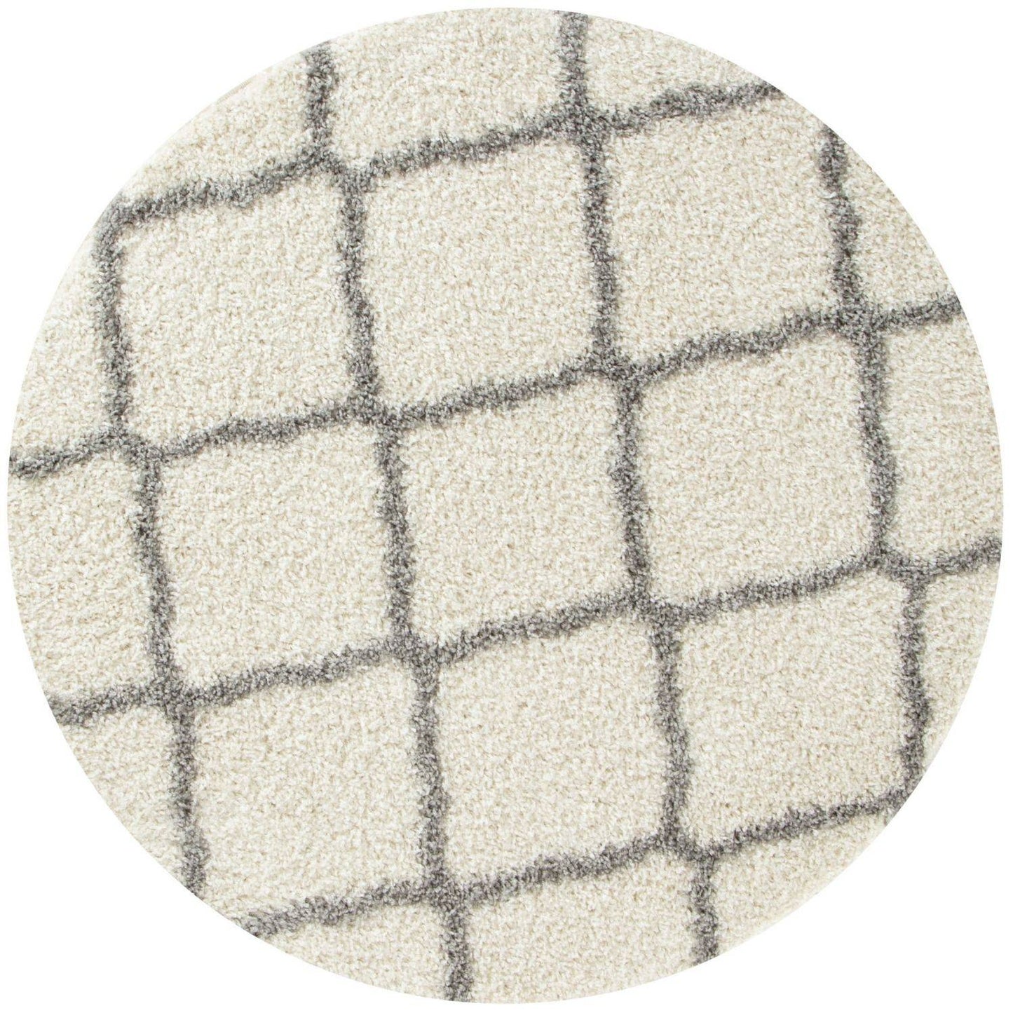 Moroccan Ivory Shaggy Rug | 700