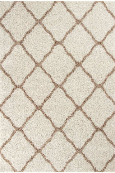 Moroccan Ivory Shaggy Rug | 730