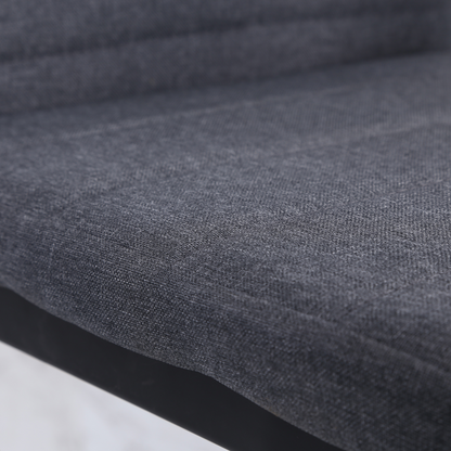 High Back Dining Chairs Upholstered Linen-Touch Fabric Accent Chairs Set of 4