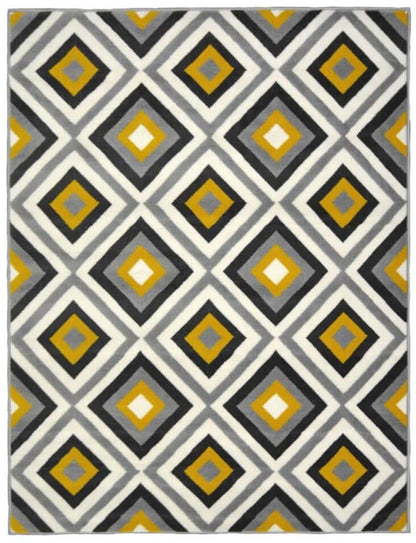 Maestro Geometric Yellow Rug | 3658 GB12
