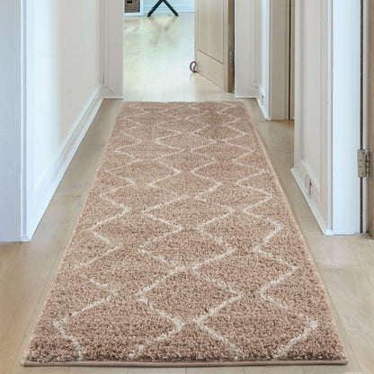 Moroccan Beige Shaggy Rug | 820