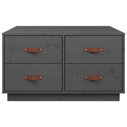 Coffee Table Grey 80x80x45 cm Solid Wood Pine