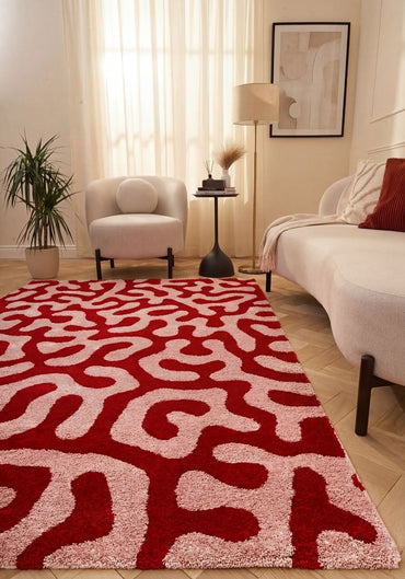 Joli Doodle Red & Pink Rug