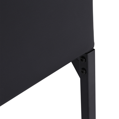 Modern Dining Chairs Faux Leather Accent Chairs for Kitchen, Set of 4, Black