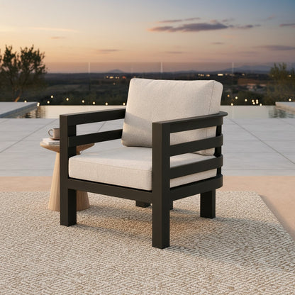 ALUXO Andros Outdoor Onyx 5 Seater Lounge Set