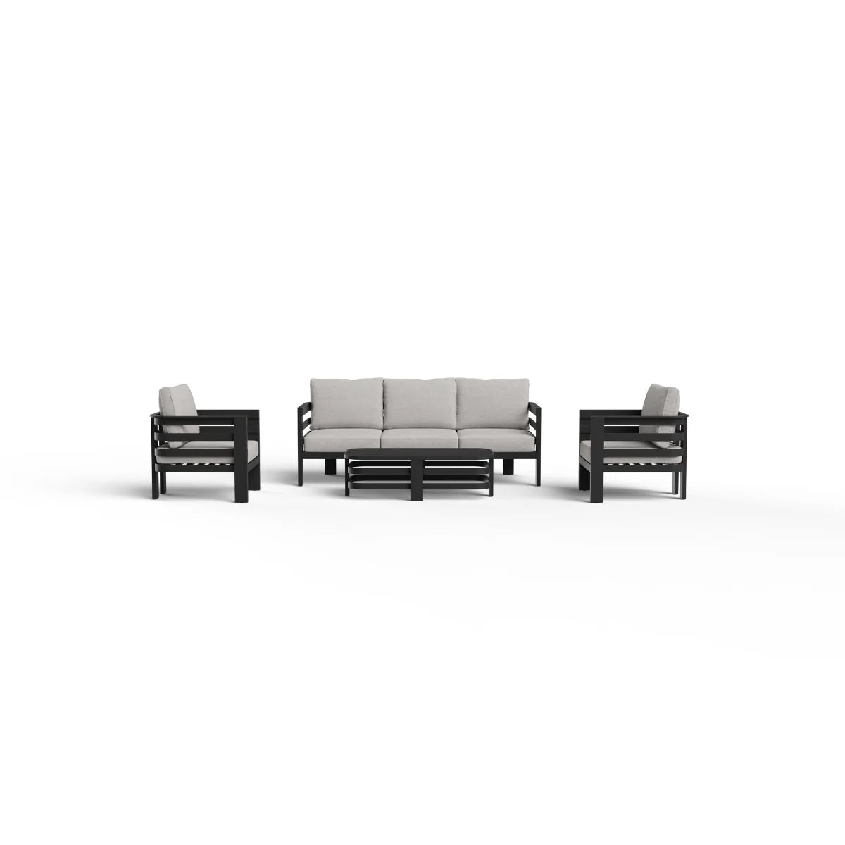 ALUXO Andros Outdoor Onyx 5 Seater Lounge Set