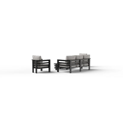 ALUXO Andros Outdoor Onyx 5 Seater Lounge Set
