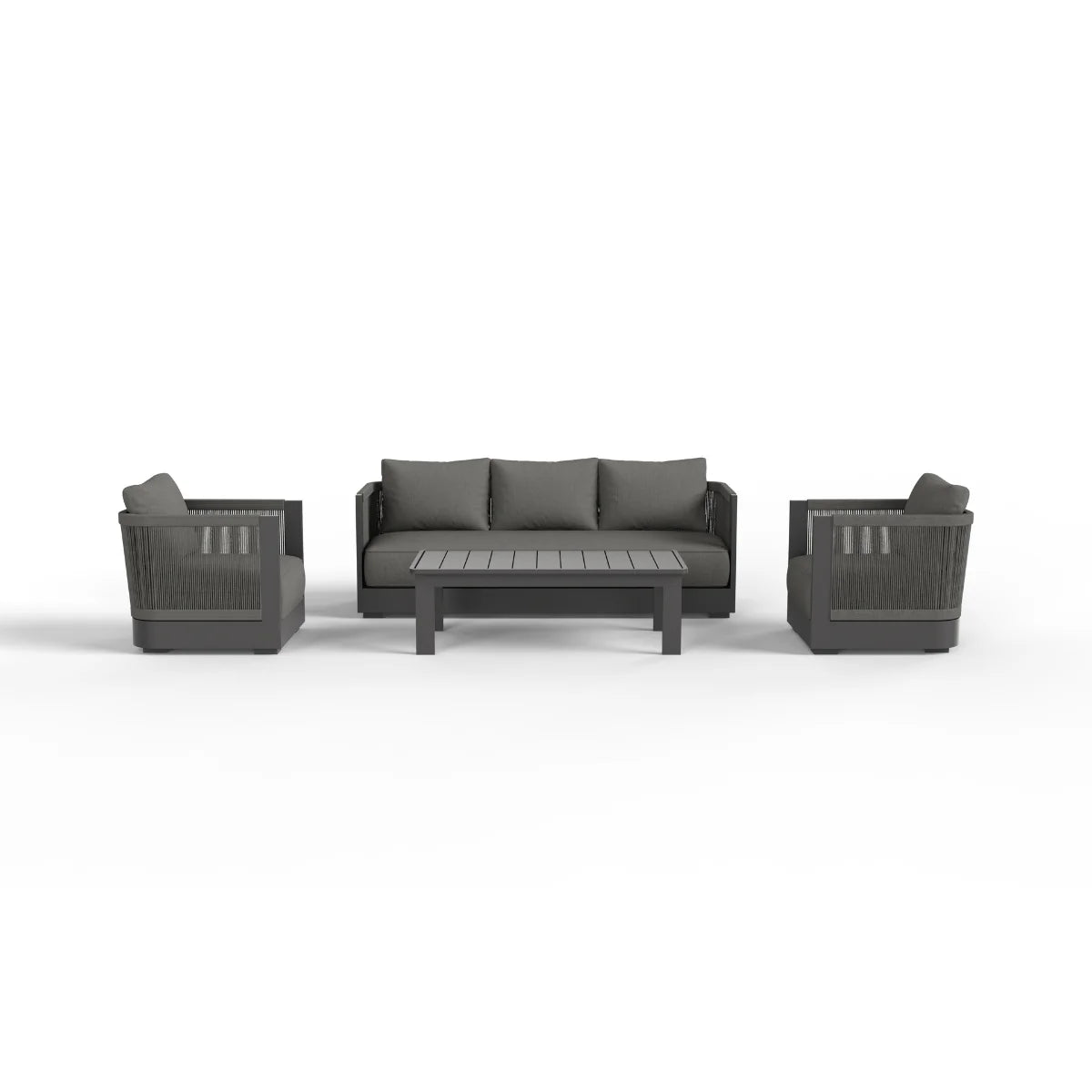 ALUXO Ares Outdoor Onyx 5 Seater Lounge Set