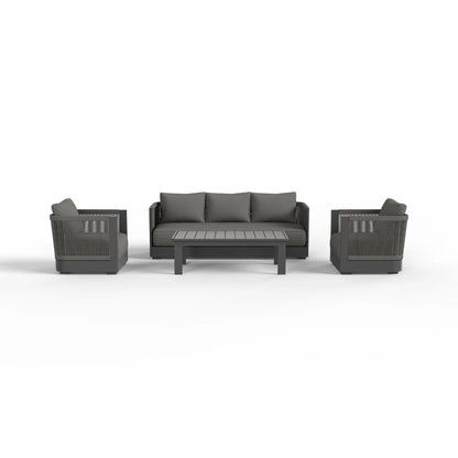 ALUXO Ares Outdoor Onyx 5 Seater Lounge Set