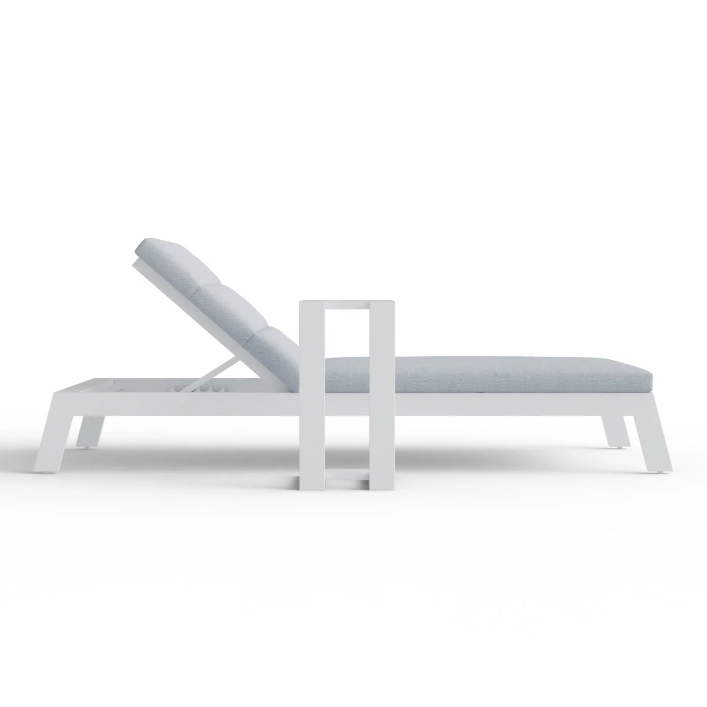 ALUXO Dasia White Outdoor Sun Lounger