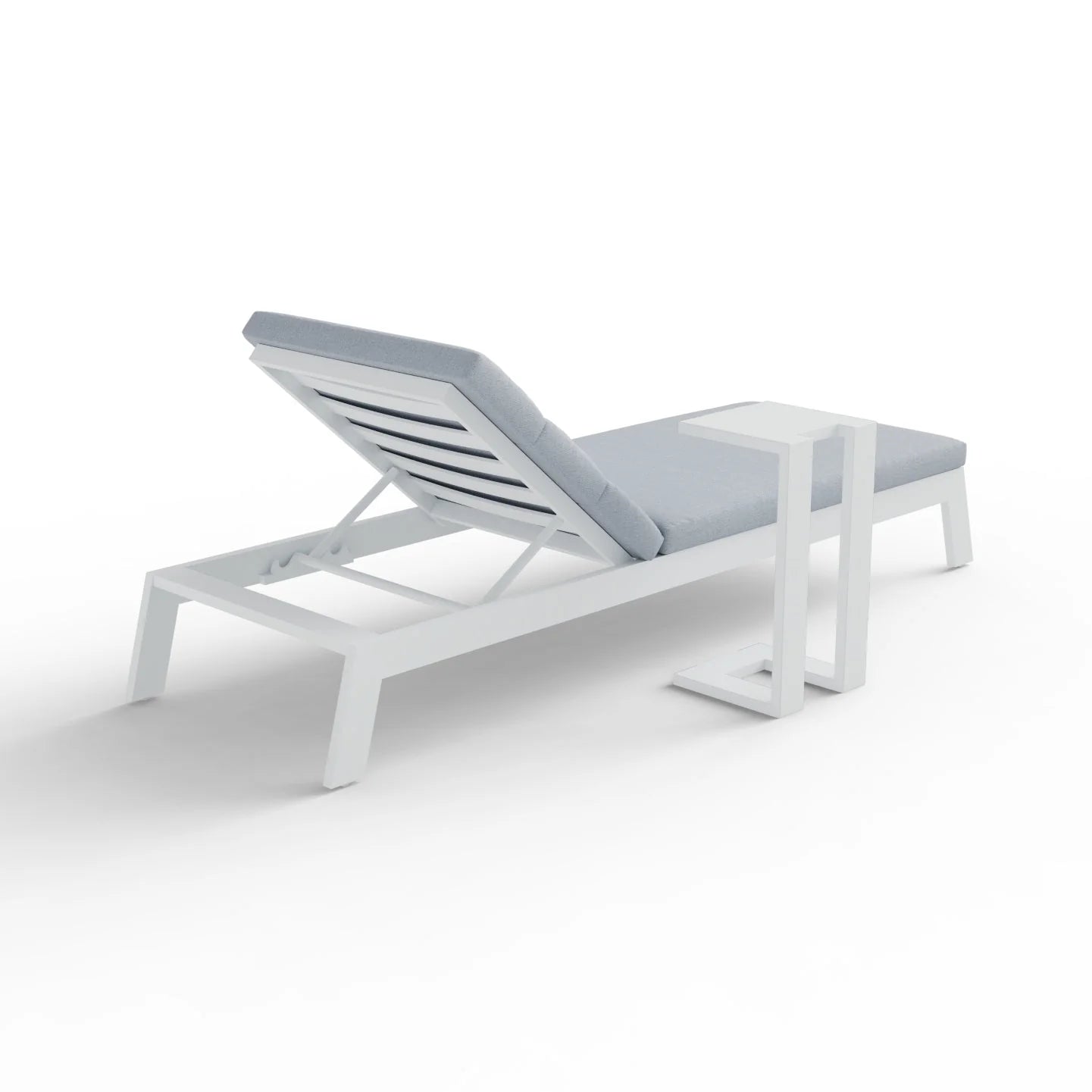 ALUXO Dasia White Outdoor Sun Lounger