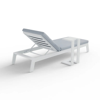 ALUXO Dasia White Outdoor Sun Lounger